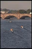 Head of the Charles Regatta, Sunday, October 18, 1998.  From the footbridge to Harvard Business School