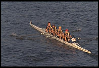 Head of the Charles Regatta, Sunday, October 18, 1998.  From the footbridge to Harvard Business School