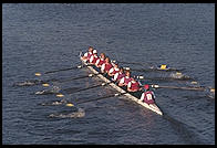 Head of the Charles Regatta, Sunday, October 18, 1998.  From the footbridge to Harvard Business School