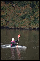 Kayak on the River Boyne.  North of Dublin, Ireland.