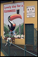 Guiness Sign outside a pub in Laragh.  South of Dublin, Ireland.