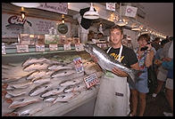 Fish for sale in the Public Market, Seattle, Washington