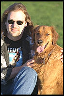 Christopher and Maggie sitting in the sun