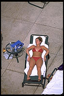 Poolside, Sanibel Harbour Resort (one of the world's worst), Fort Meyers, Florida