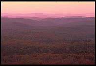 Sunrise at the so-called Hundred Mile View, Rt. 9 just west of Marlboro, Vermont.
