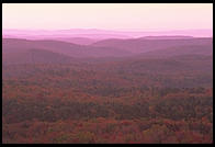 Sunrise at the so-called Hundred Mile View, Rt. 9 just west of Marlboro, Vermont.