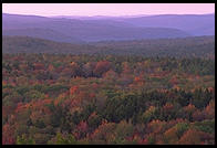 Sunrise at the so-called Hundred Mile View, Rt. 9 just west of Marlboro, Vermont.