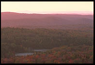 Sunrise at the so-called Hundred Mile View, Rt. 9 just west of Marlboro, Vermont.