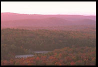 Sunrise at the so-called Hundred Mile View, Rt. 9 just west of Marlboro, Vermont.