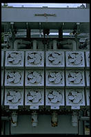 Fans on a spare transformer at the Vermont Yankee nuclear power plant.  Vernon, Vermont.