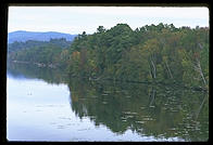 Connecticut River across from Vermont Yankee nuclear power plant.  Vernon, Vermont.