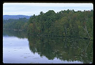 Connecticut River across from Vermont Yankee nuclear power plant.  Vernon, Vermont.