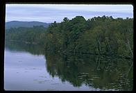 Connecticut River across from Vermont Yankee nuclear power plant.  Vernon, Vermont.