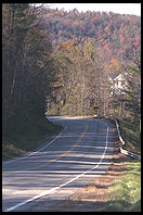 Hardwick, Vermont.  Favorite spot for running fitness author Jim Fixx, who died of a heart attack while running around this curve, just east of the Village Motel on US 15.