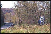 Hardwick, Vermont.  Favorite spot for running fitness author Jim Fixx, who died of a heart attack while running around this curve, just east of the Village Motel on US 15.