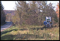Hardwick, Vermont.  Favorite spot for running fitness author Jim Fixx, who died of a heart attack while running around this curve, just east of the Village Motel on US 15.